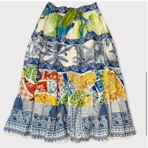 FARM Rio Multicolor Patchwork Maxi Skirt